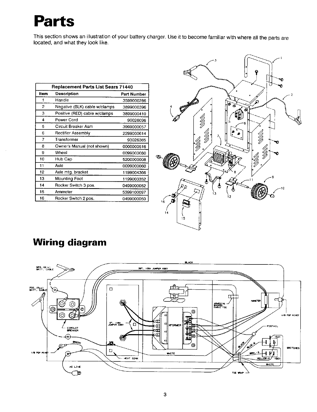 Sears 20071440 User Manual Battery Charger Manuals And Guides L0305339