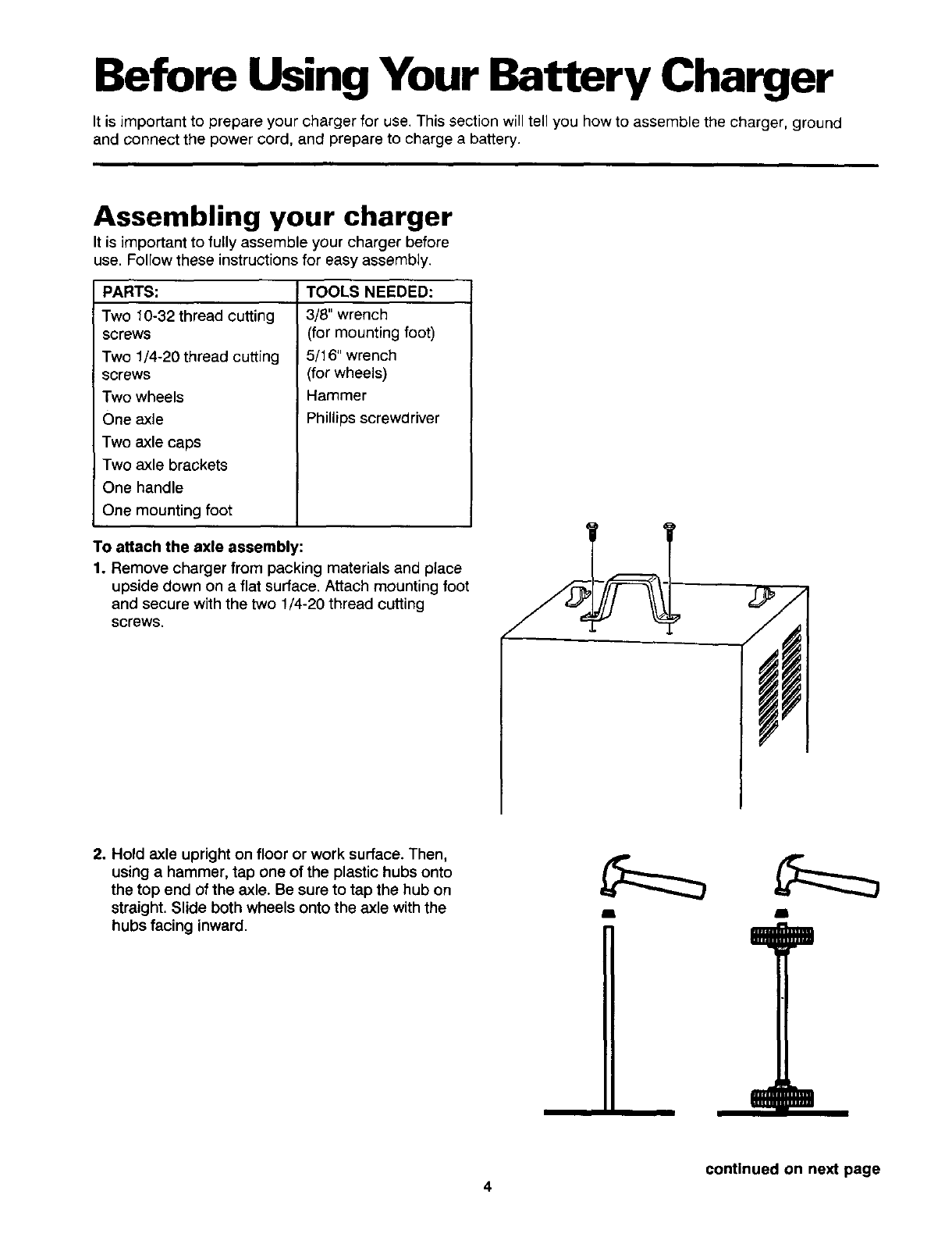 Sears Diehard Battery Charger Manual