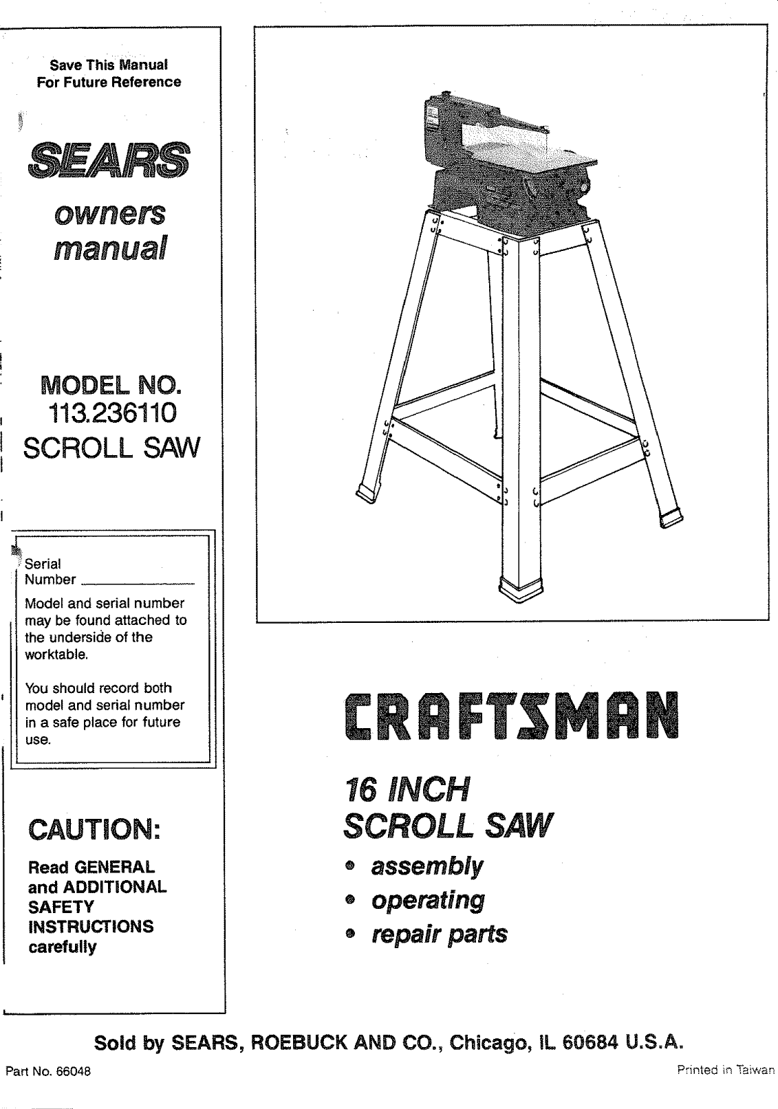 Sears 113 23611 Users Manual