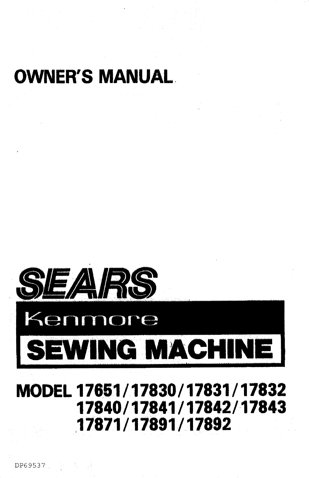 Sears 17651 Users Manual