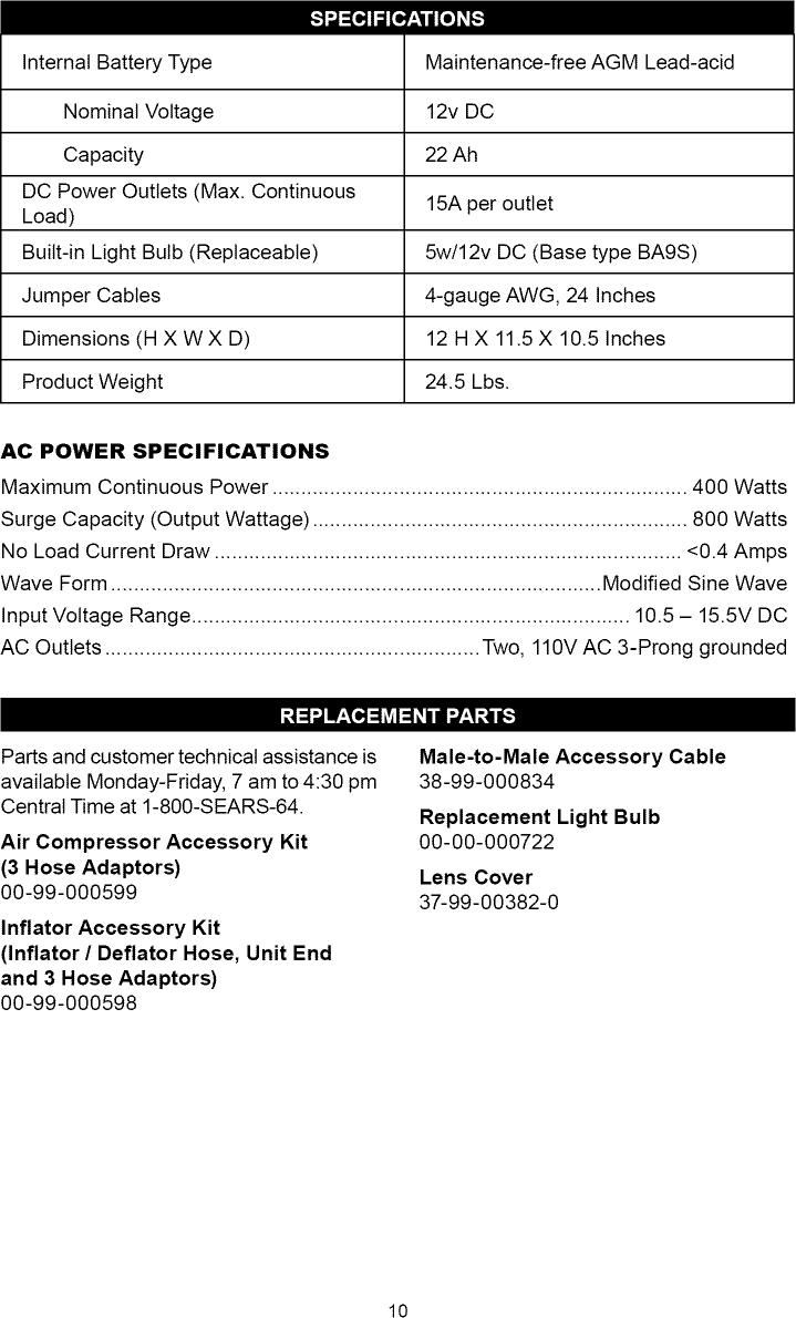 Page 10 of 11 - Sears Sears-200-71488-Users-Manual-  Sears-200-71488-users-manual