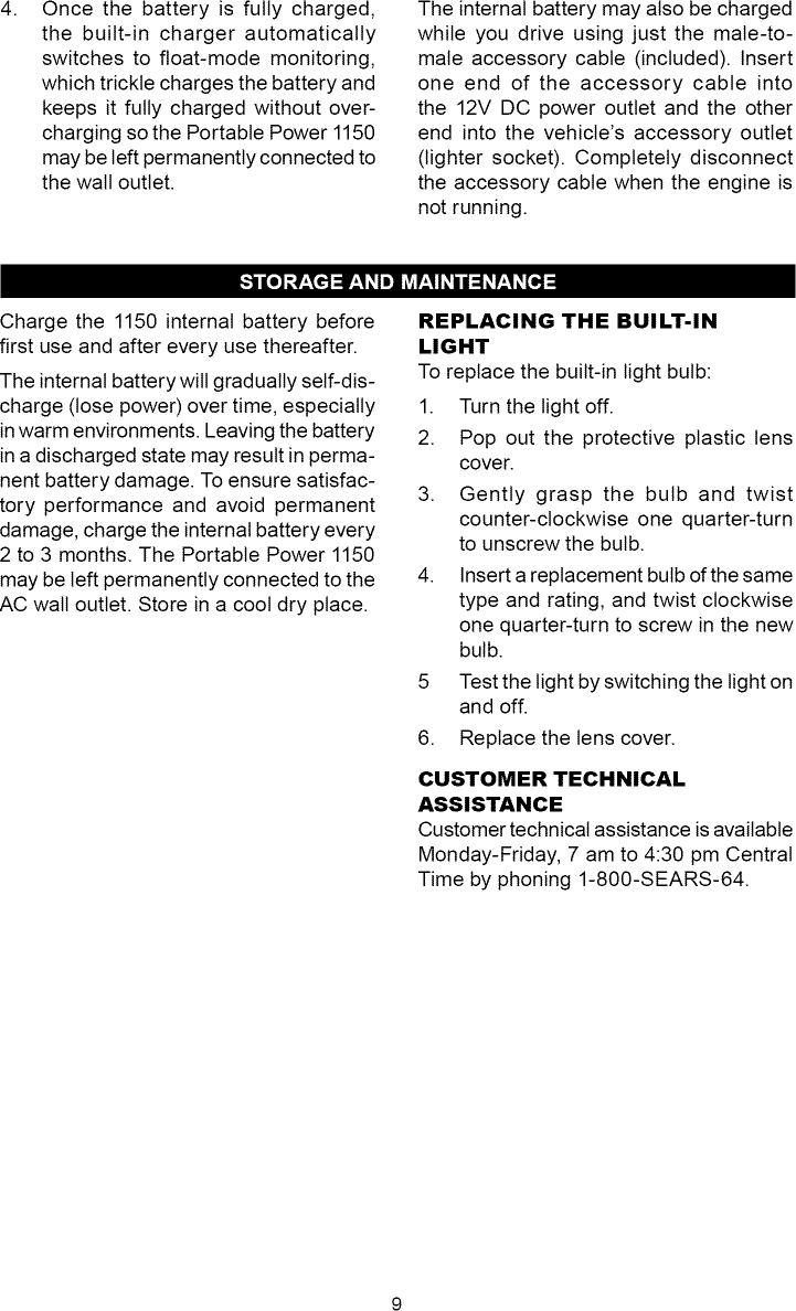 Page 9 of 11 - Sears Sears-200-71488-Users-Manual-  Sears-200-71488-users-manual
