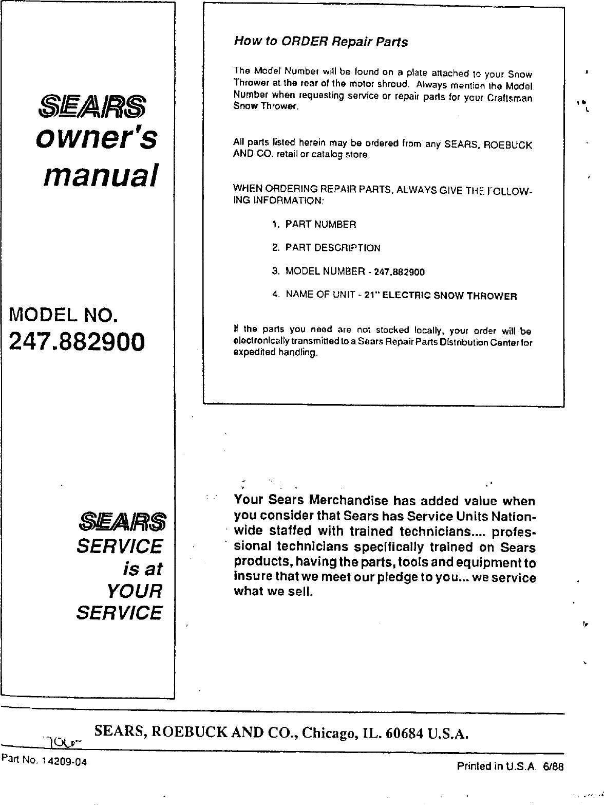 Page 12 of 12 - Sears Sears-247-8829-Users-Manual-  Sears-247-8829-users-manual