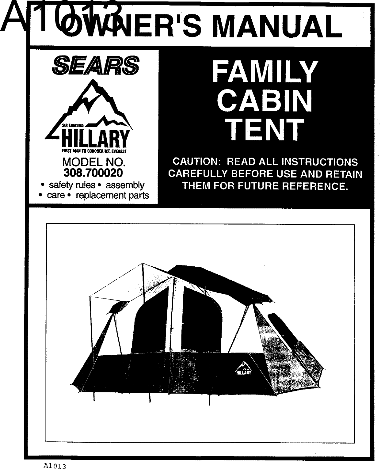 Sears 308 70002 Users Manual