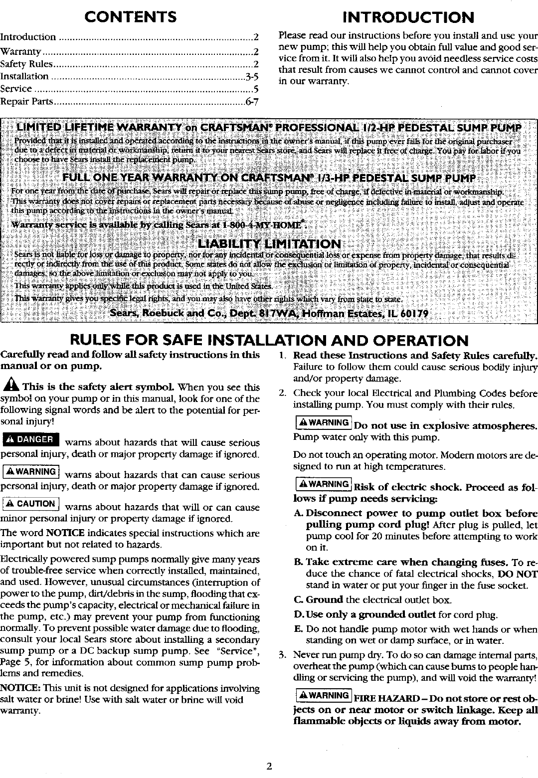Page 2 of 8 - Sears Sears-390-303302-Users-Manual- Sears-390-303302-users-manual