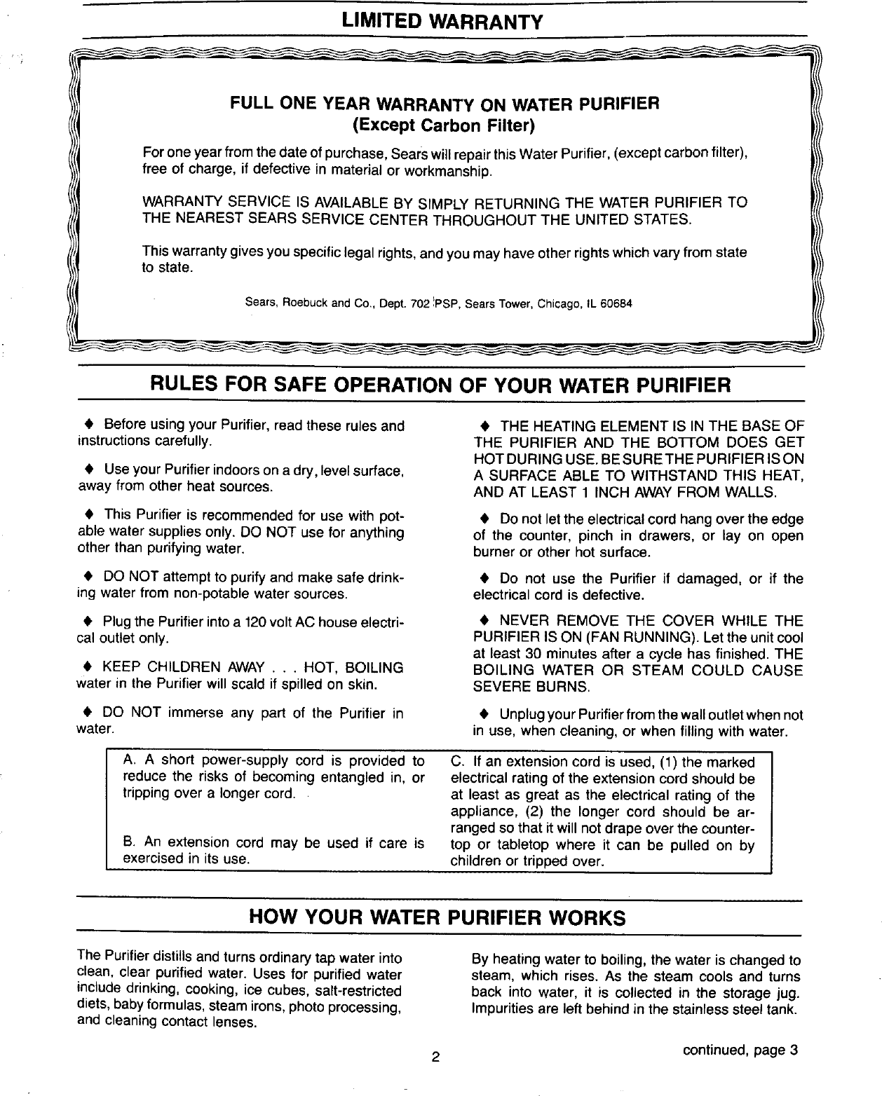 Page 2 of 6 - Sears Sears-625-3444-Users-Manual-  Sears-625-3444-users-manual