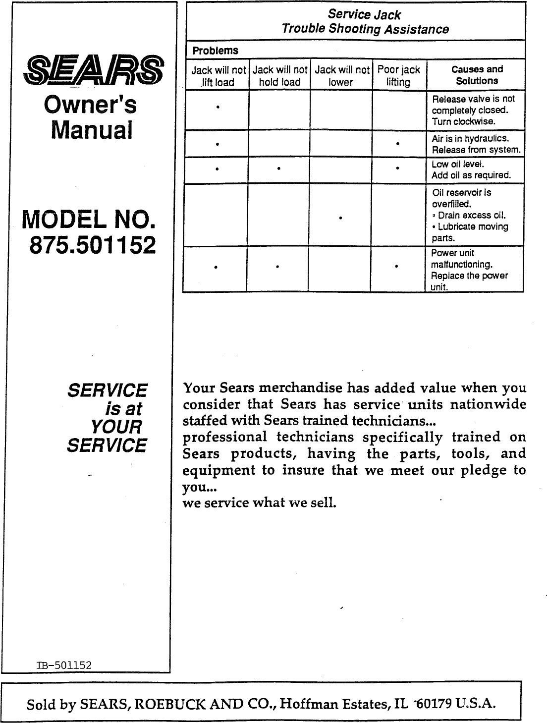 Page 4 of 4 - Sears Sears-875-501152-Users-Manual-  Sears-875-501152-users-manual
