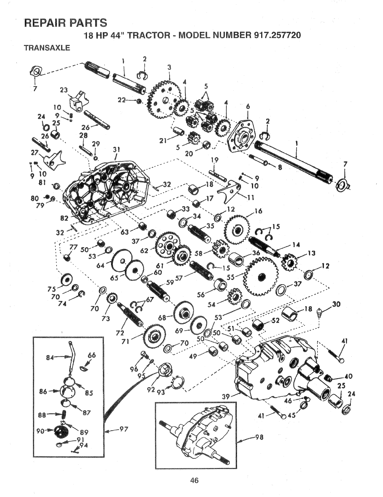 Sears Craftsman Model Parts