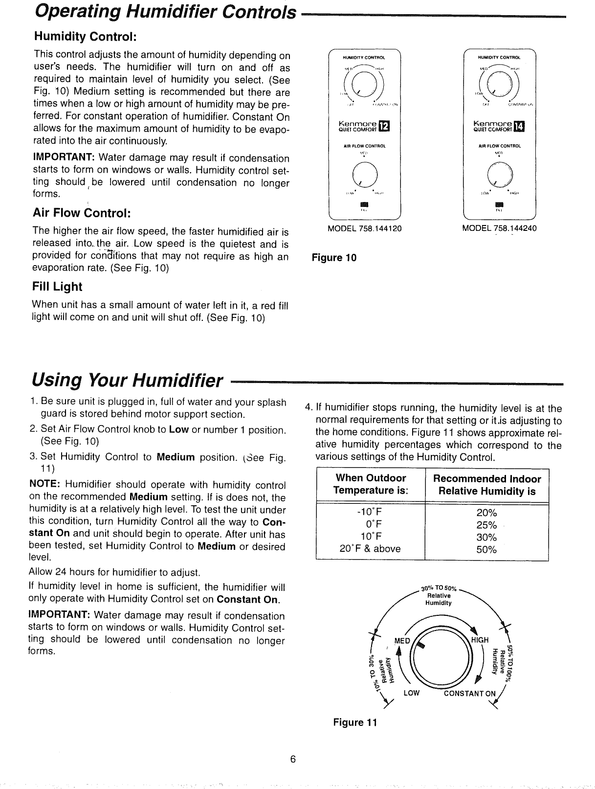 Sears Kenmore Quiet Comfort 758 144120 Users Manual