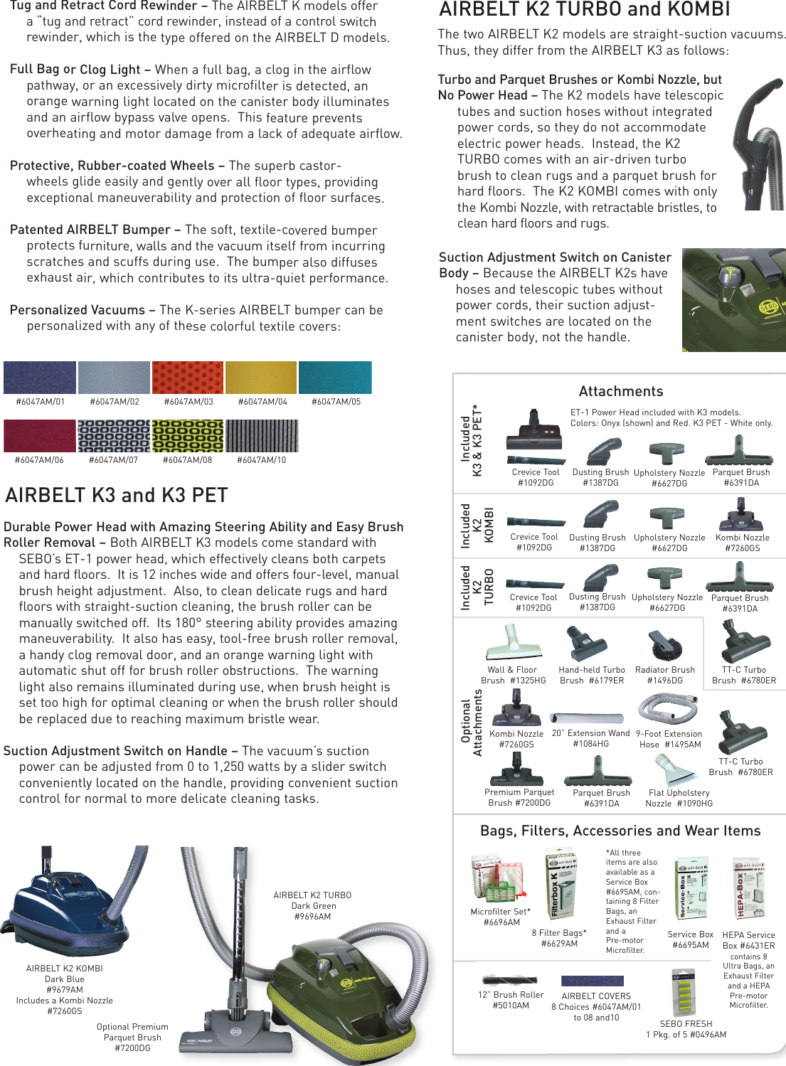 Page 3 of 4 - Sebo K3 PET AIRBELT K Canister Vacuum Cleaner - Brochure 2015. User Manual  To The 44480e1b-857b-4050-8b4d-88c7f21f4cc3