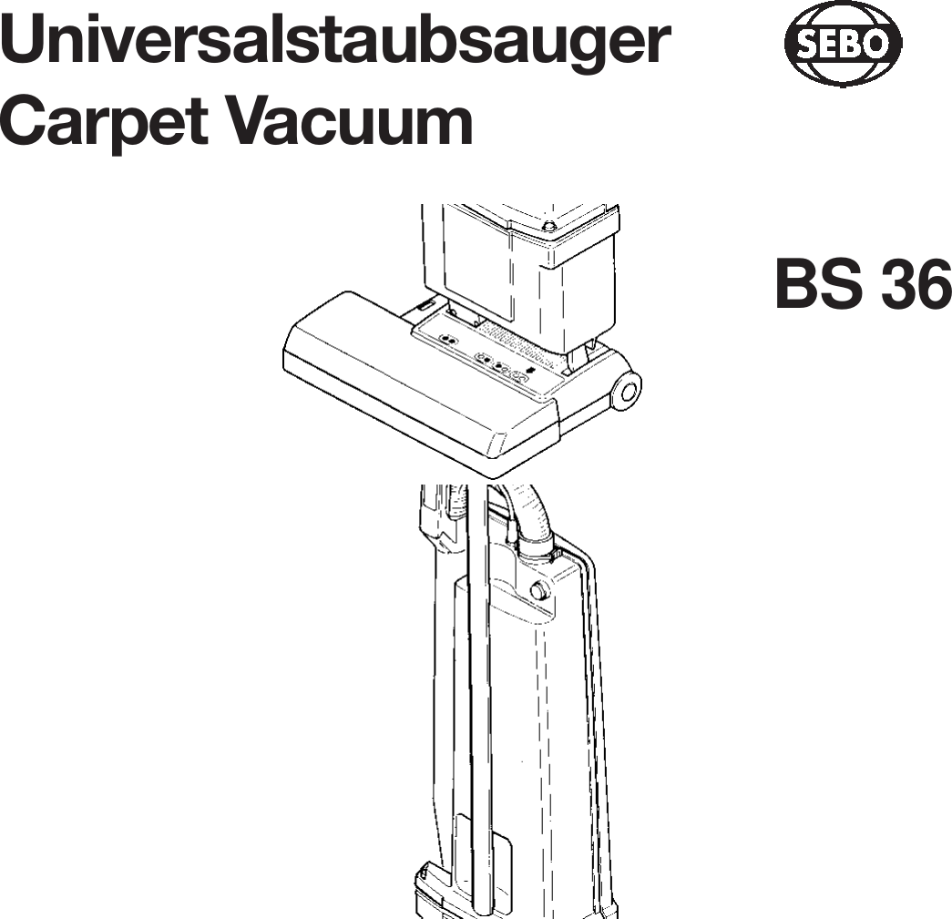 Page 1 of 8 - Sebo Sebo-Carpet-Vacuum-Bs-36-Users-Manual-  Sebo-carpet-vacuum-bs-36-users-manual