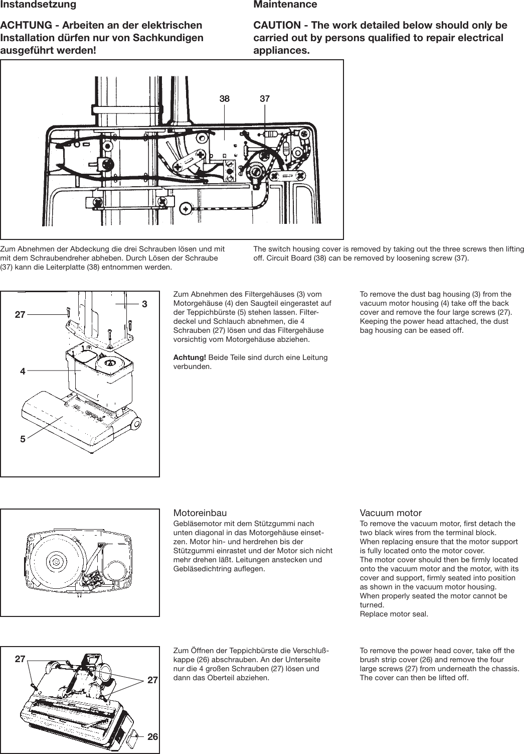 Page 4 of 8 - Sebo Sebo-Carpet-Vacuum-Bs-36-Users-Manual-  Sebo-carpet-vacuum-bs-36-users-manual