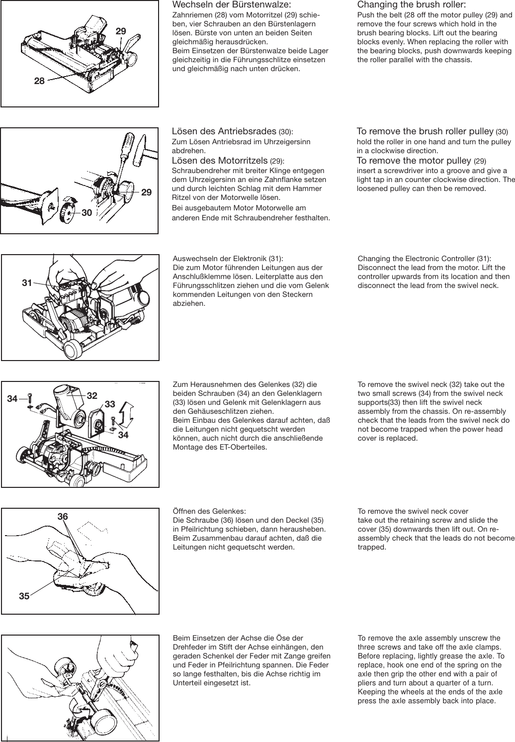 Page 5 of 8 - Sebo Sebo-Carpet-Vacuum-Bs-36-Users-Manual-  Sebo-carpet-vacuum-bs-36-users-manual