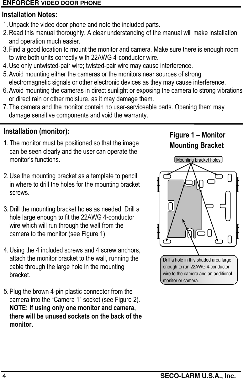 Page 4 of 12 - Seco-Larm-Usa Seco-Larm-Usa-Enforcer-Dp-121Q-Users-Manual-  Seco-larm-usa-enforcer-dp-121q-users-manual