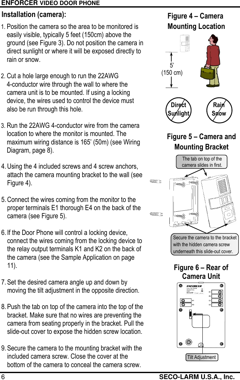 Page 6 of 12 - Seco-Larm-Usa Seco-Larm-Usa-Enforcer-Dp-121Q-Users-Manual-  Seco-larm-usa-enforcer-dp-121q-users-manual