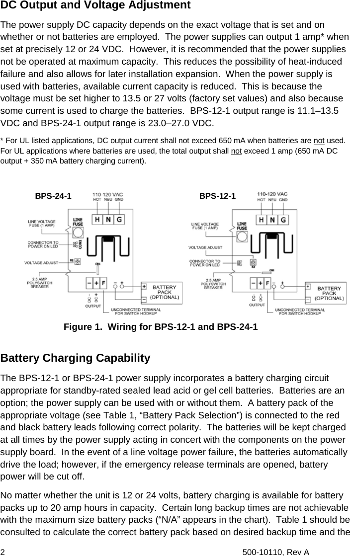 Securitron BPS 12 1 And 24 Operation Installation Instructions 500 10110 A