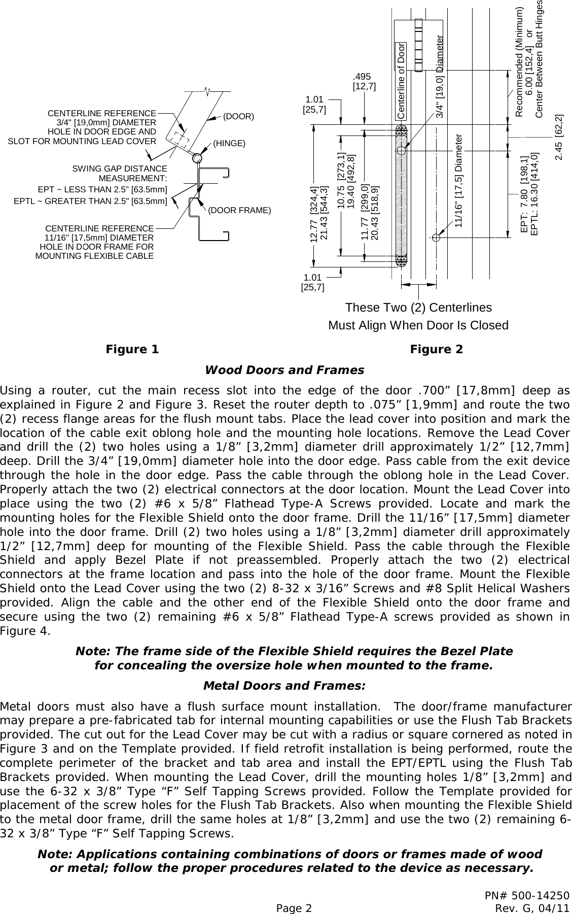 Page 2 of 4 - Securitron - EPT-EPTL 500-14250_G EPT, EPTL Installation Instructions EPT I 500-14250 G