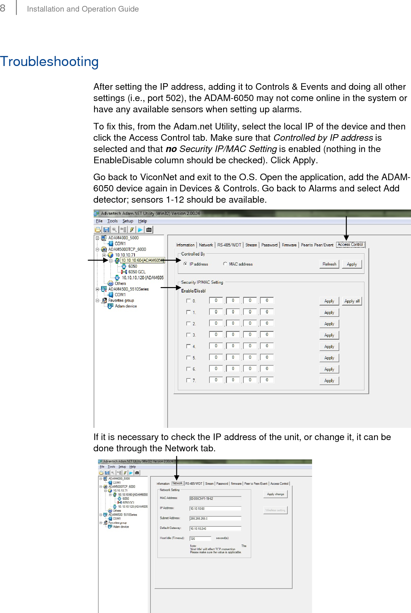 Page 9 of 12 - Security Adam-6050 Iomanual Corporate  User Manual