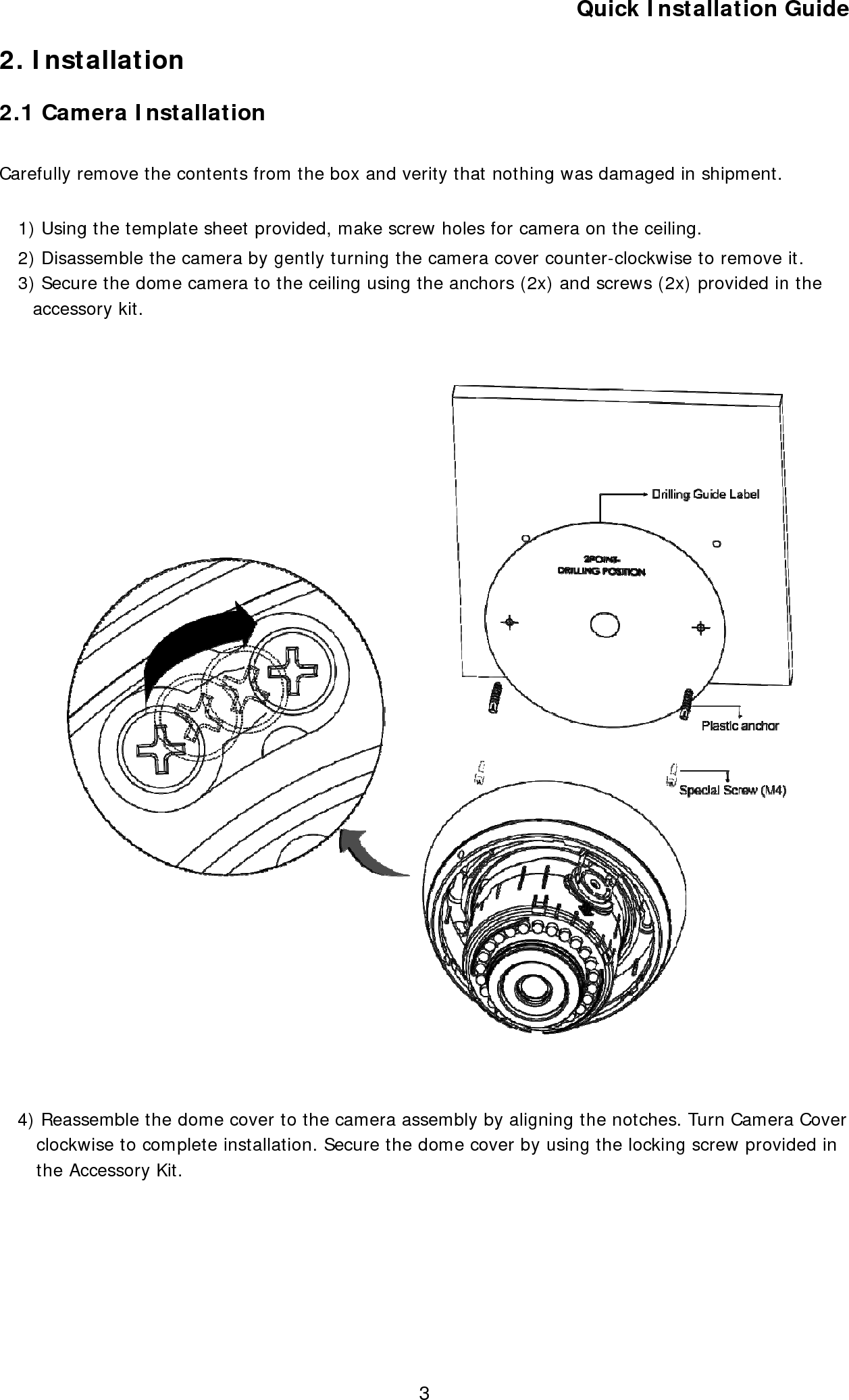 Page 4 of 12 - Security Ce102D-Nir Qg User Manual