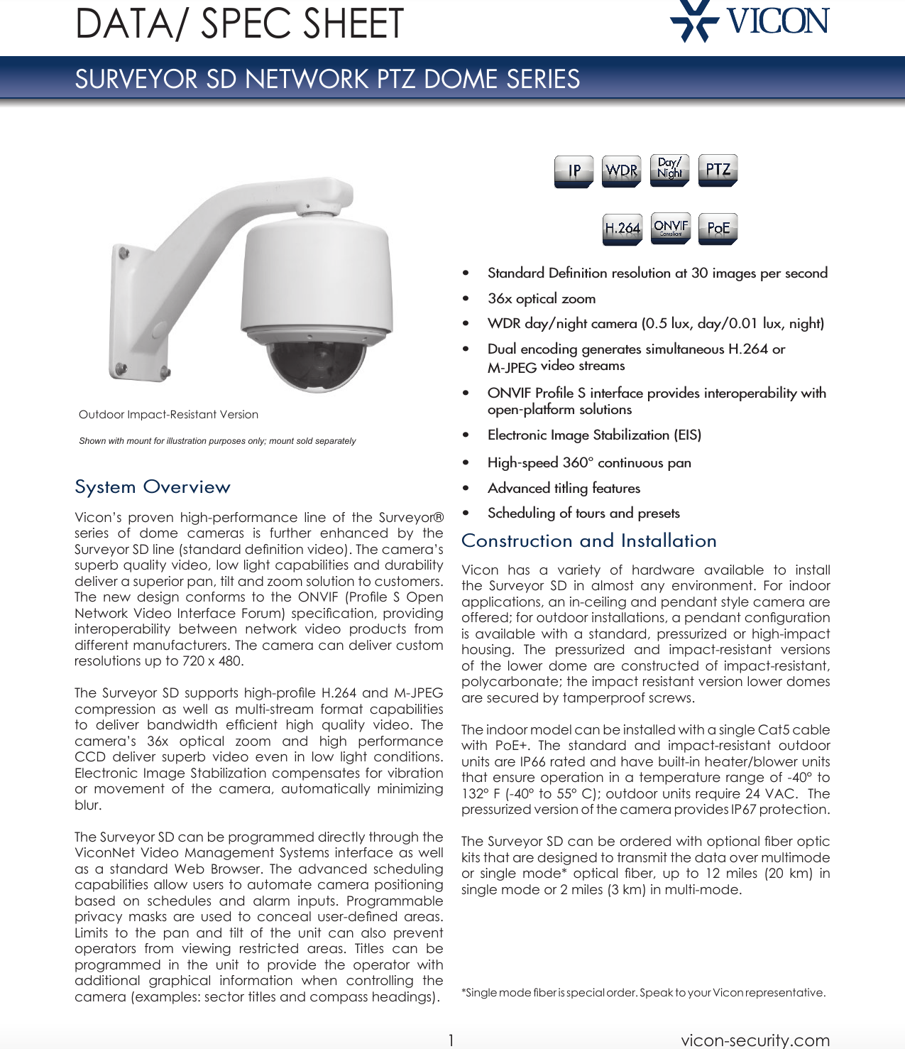 Page 1 of 4 - Security Surveyorsd Datasheet User Manual Surveyor SD