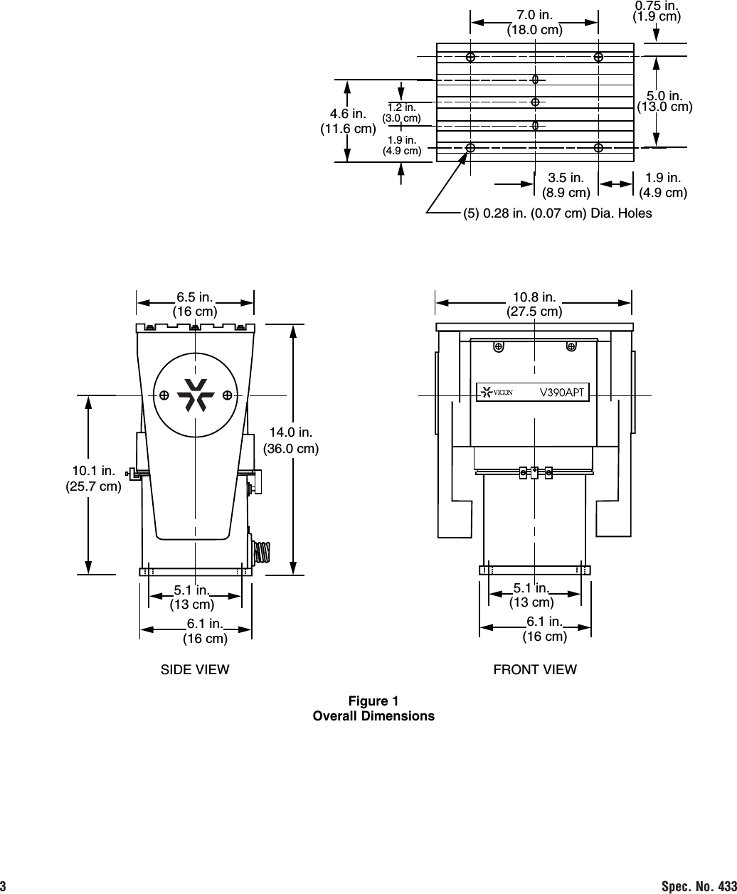 Page 3 of 3 - Security V390Apt Sp433-03-00 !spec433(no UL) User Manual