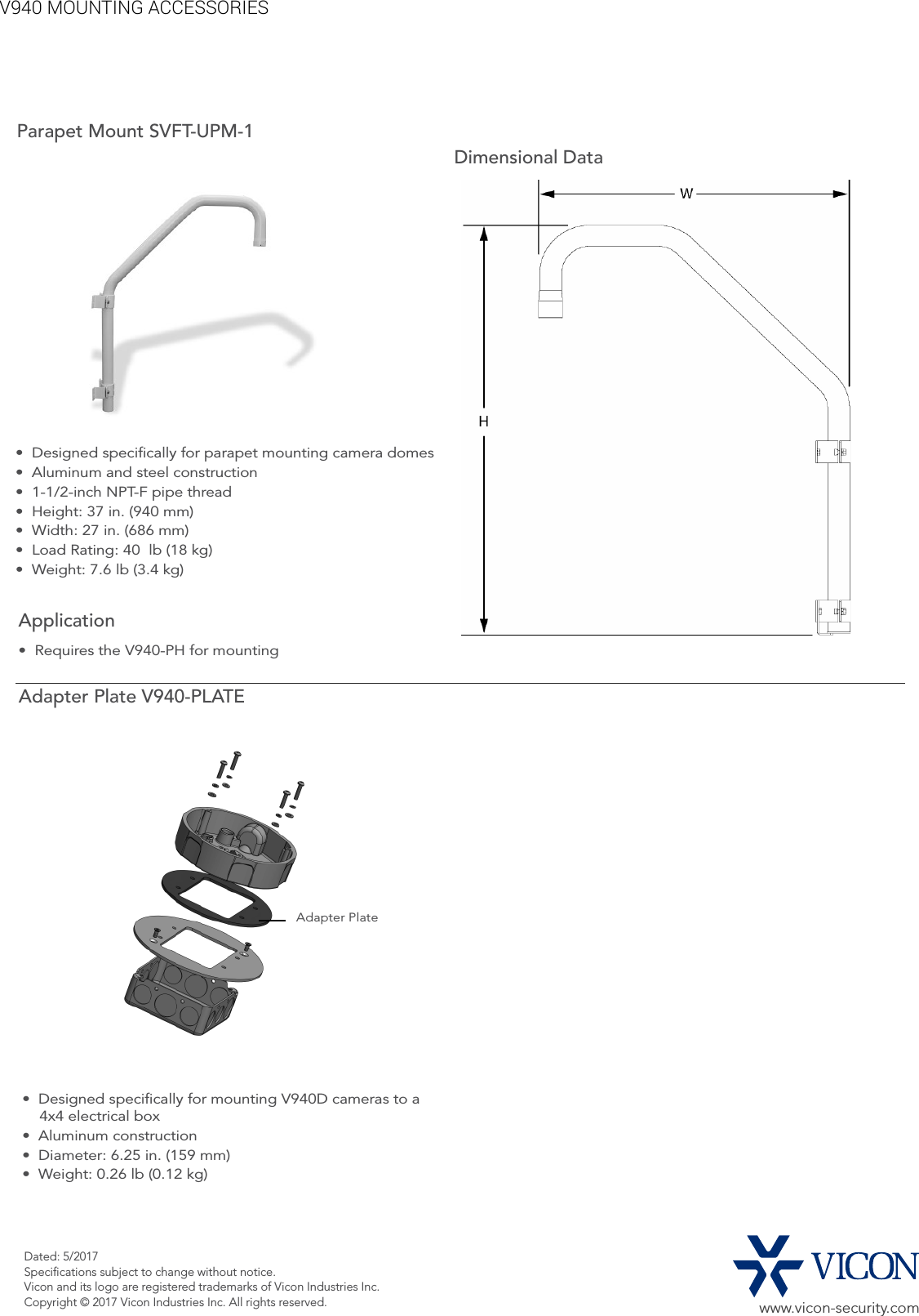 Page 4 of 6 - Security V940 Mountingaccessories User Manual Mounting Accessories