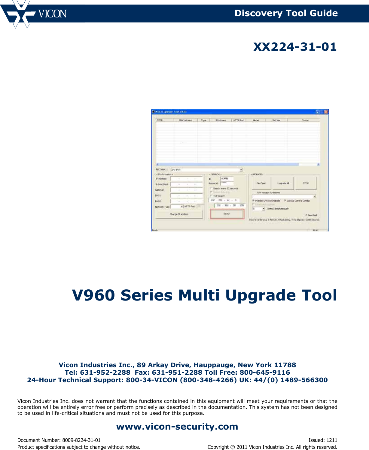 Security V960Series Multiupgrade Tool AdminTool User Manual Multi Upgrade