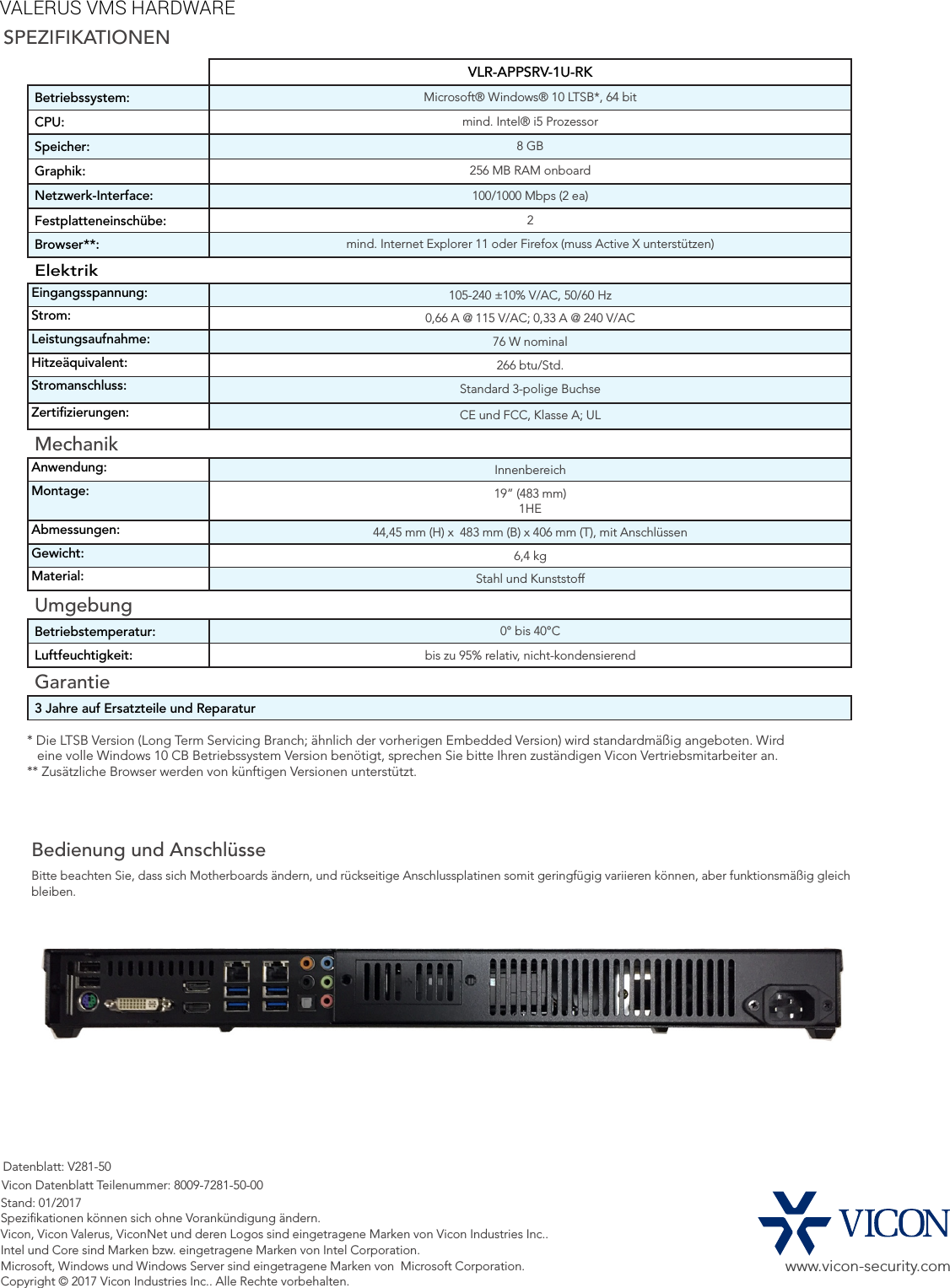 Page 2 of 2 - Security Valerus-1He Appserver-De User Manual App Server-DE