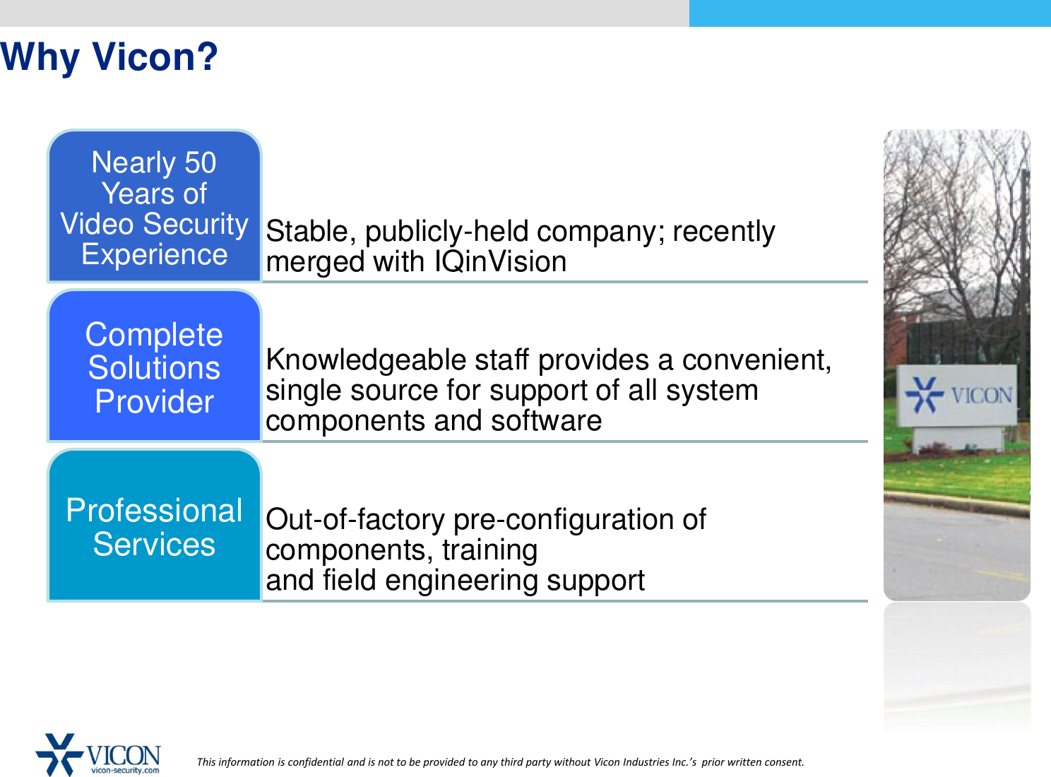 Page 2 of 11 - Security Vicon-Company-Overview-Csc Vicon Product Overview User Manual
