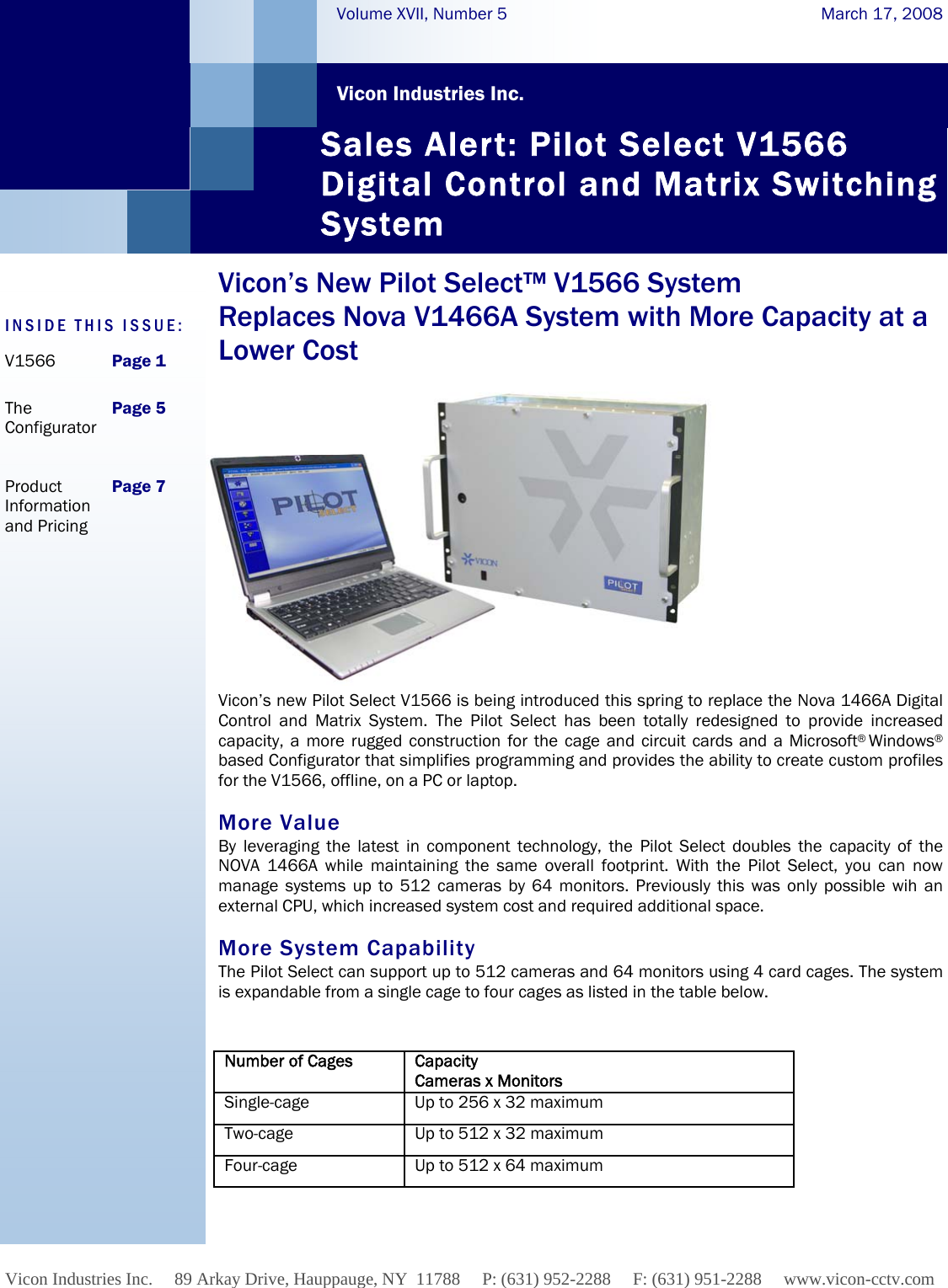Page 1 of 12 - Security Volumexviinumber5 Pilot Select V1566 Sales Alert User Manual Volume XVIInumber5