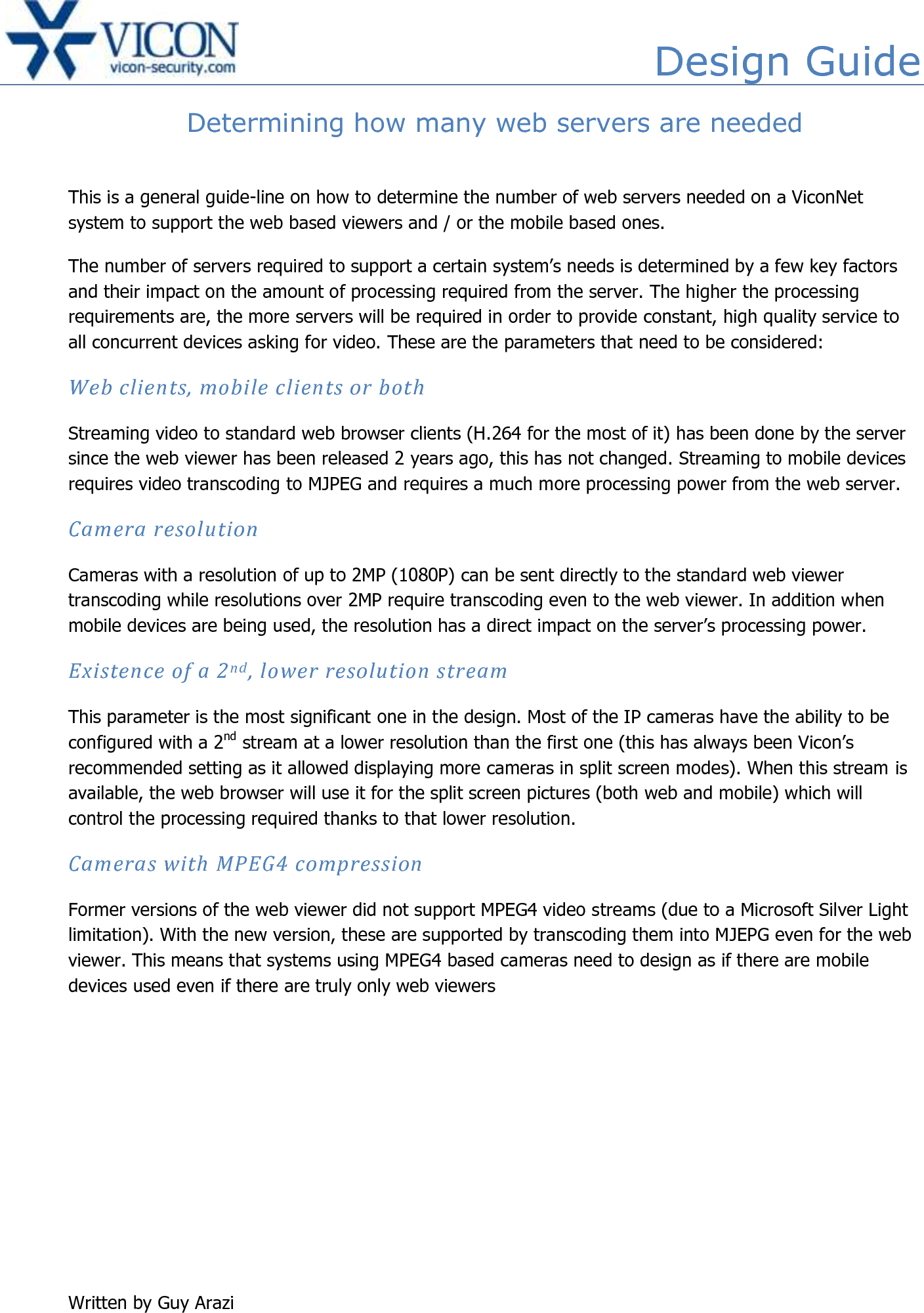 Page 1 of 4 - Security Web-Mobile Server Design Guide User Manual