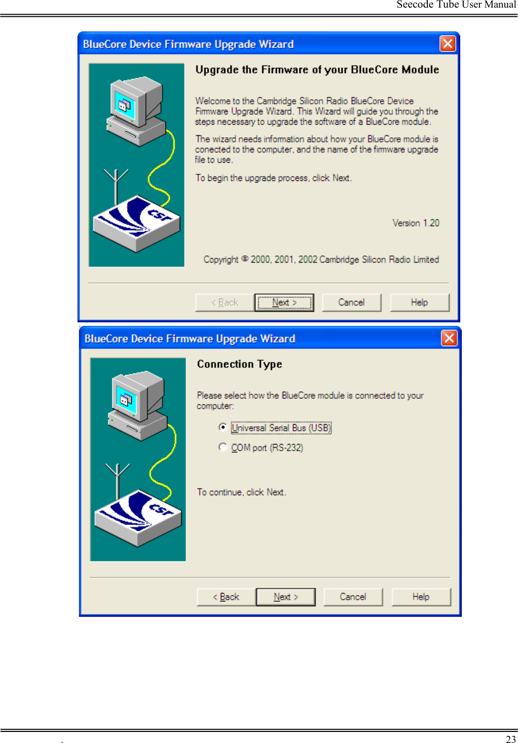                                                                                         Seecode Tube User Manual     .       23    