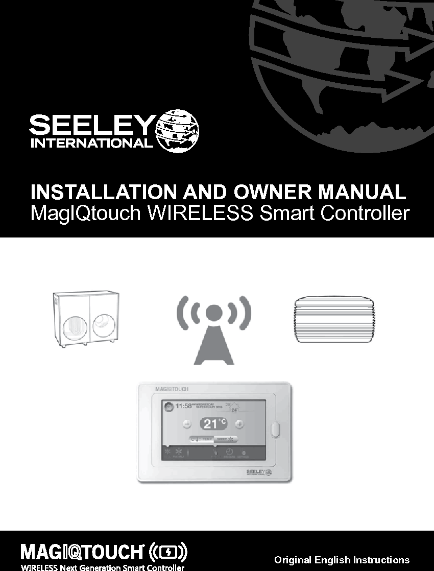 Seeley SIA18 MagIQtouch Wireless Smart Controller User Manual