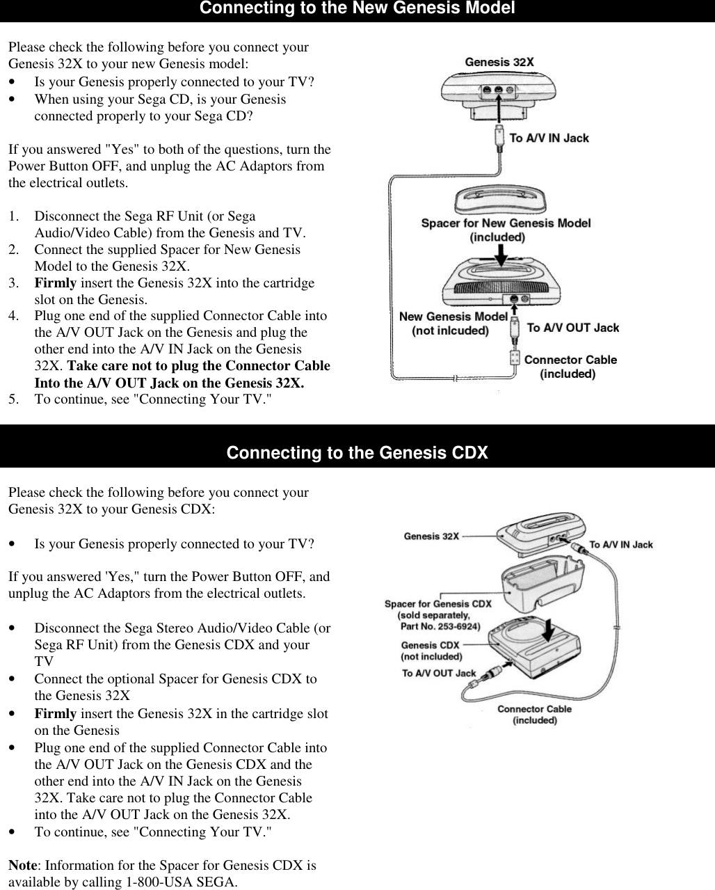 Page 4 of 9 - Sega Sega-Genesis-32X-Instruction-Manual- Genesis 32X Manual  Sega-genesis-32x-instruction-manual