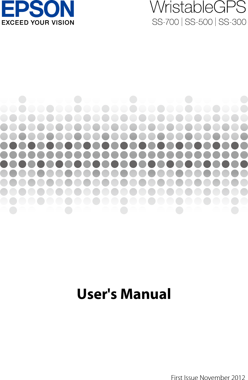 First Issue November 2012User&apos;s Manual