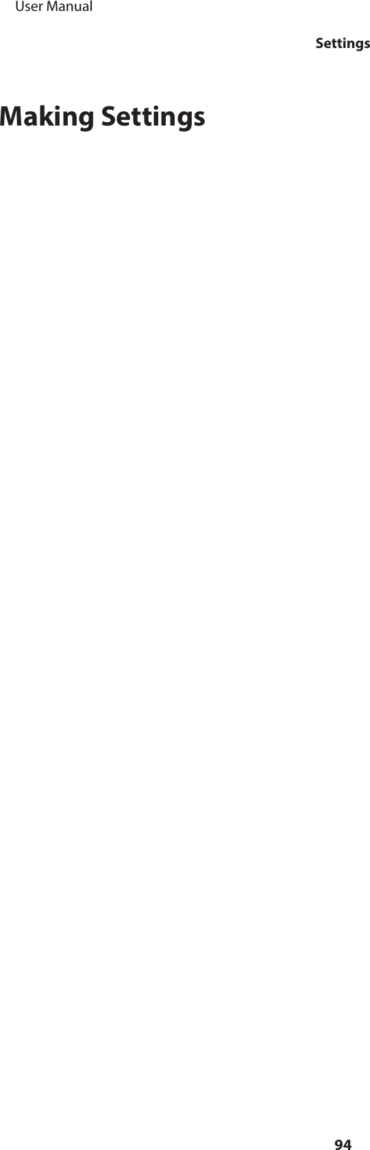 Making Settings     User ManualSettings94