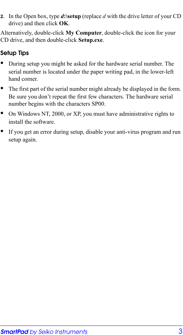 Page 3 of 8 - Seiko-Instruments Seiko-Instruments-Seiko-Instruments-Water-Pump-S11-Users-Manual- QuickStartSP0  Seiko-instruments-seiko-instruments-water-pump-s11-users-manual
