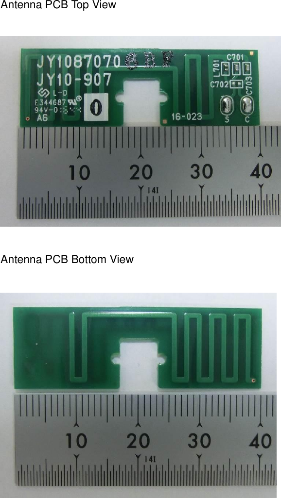  Antenna PCB Top View    Antenna PCB Bottom View      