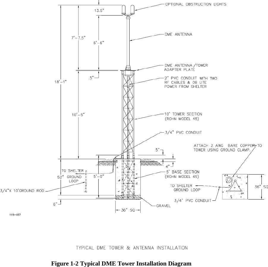   Figure 1-2 Typical DME Tower Installation Diagram   