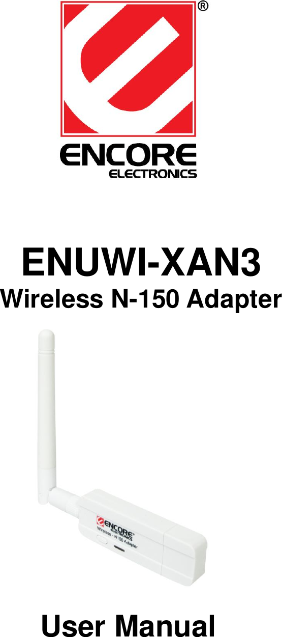   ENUWI-XAN3 Wireless N-150 Adapter    User Manual  