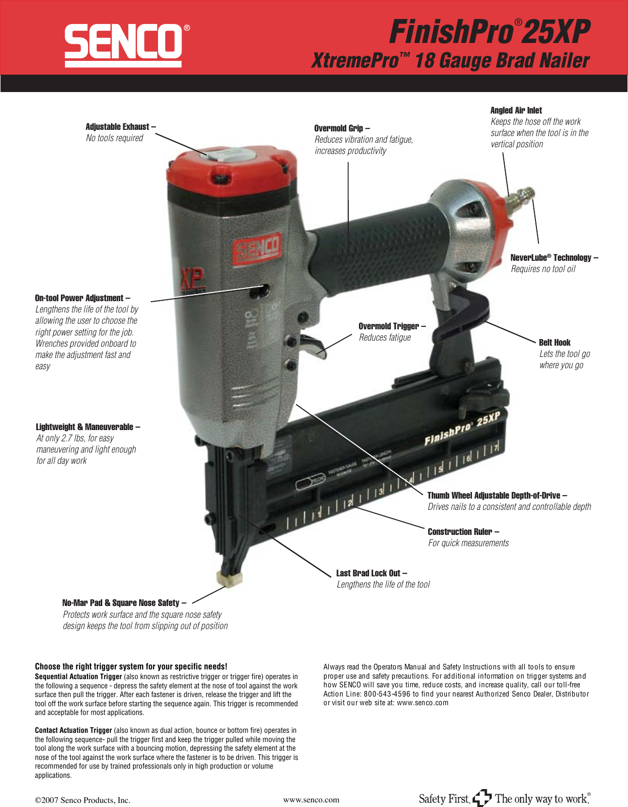 Senco Finishpro 25 Xp Users Manual Fip25XP