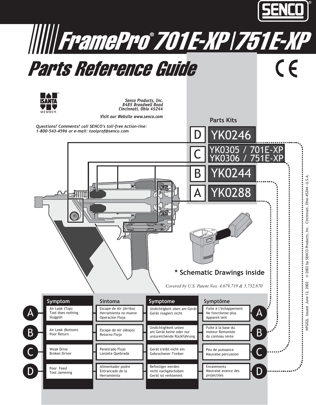 Page 1 of 4 - Senco Senco-Framepro-701E-Xp-Users-Manual- FP701E-XP/751E-XP / NFG02L  Senco-framepro-701e-xp-users-manual