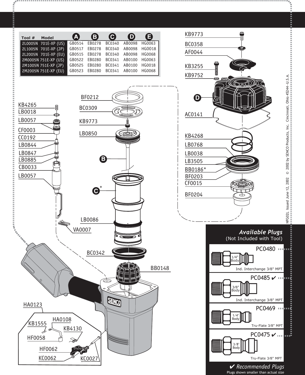 Page 3 of 4 - Senco Senco-Framepro-701E-Xp-Users-Manual- FP701E-XP/751E-XP / NFG02L  Senco-framepro-701e-xp-users-manual