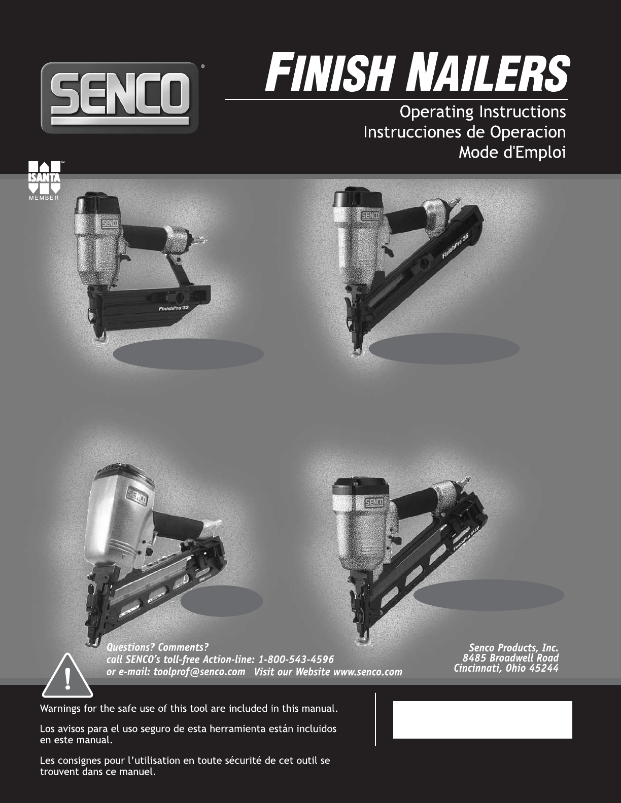 Senco Sfn40 Users Manual IFNA010 / Finish Nailers