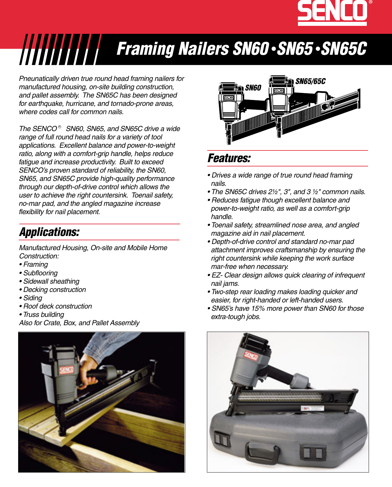 Page 1 of 2 - Senco Senco-Sn60-Users-Manual- SN60_65back  Senco-sn60-users-manual