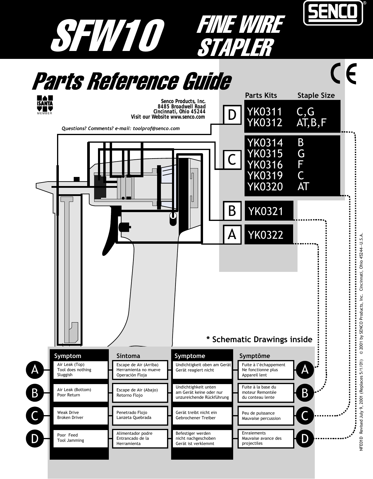 Page 1 of 4 - Senco Senco-Yk0314-Users-Manual- SFW10/NFE01D  Senco-yk0314-users-manual