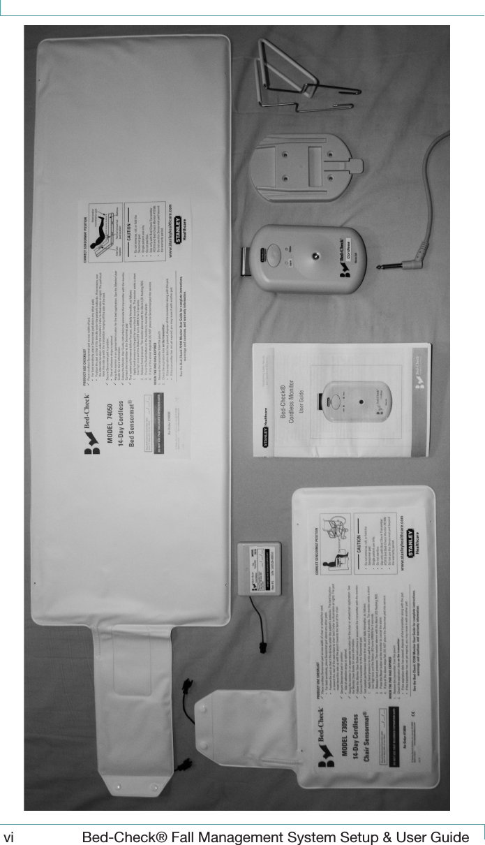  vi  Bed-Check&reg; Fall Management System Setup &amp; User Guide