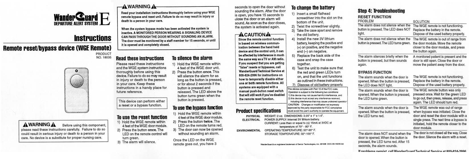 Remote Bypass Transmitter User Manual