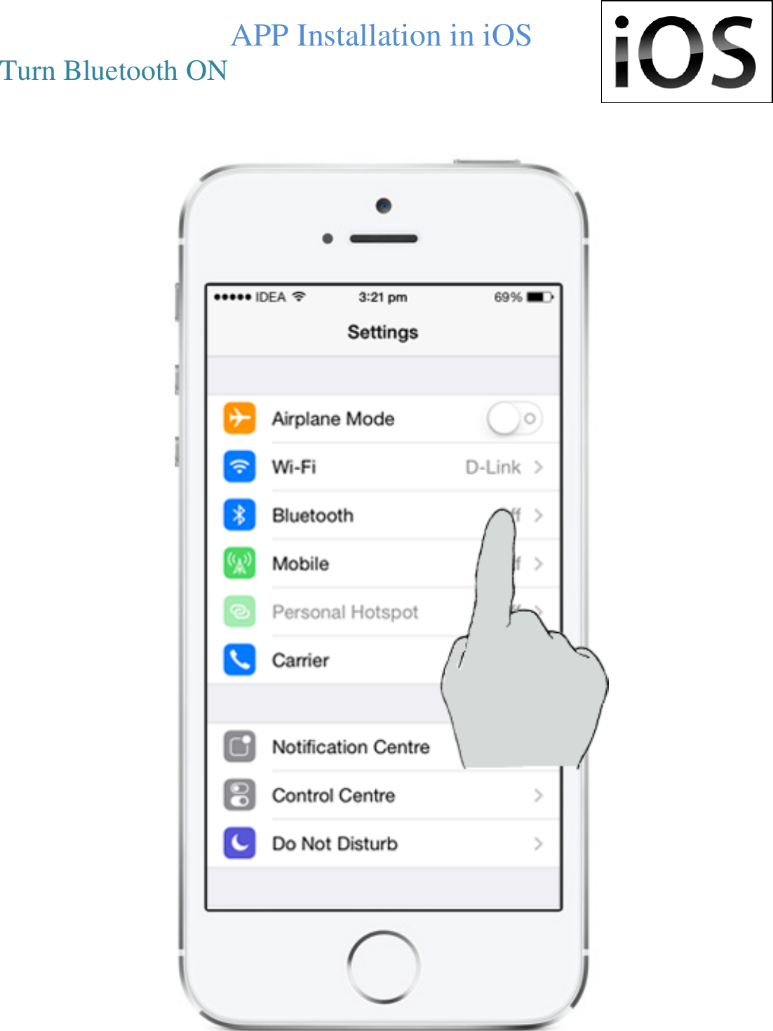 APP Installation in iOS Turn Bluetooth ON                                        