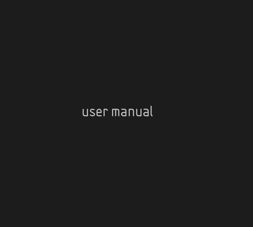  user manual 